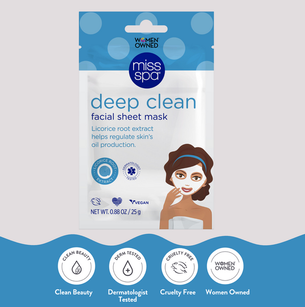 Deep Clean Facial Sheet Mask | Miss Spa Skin Care
