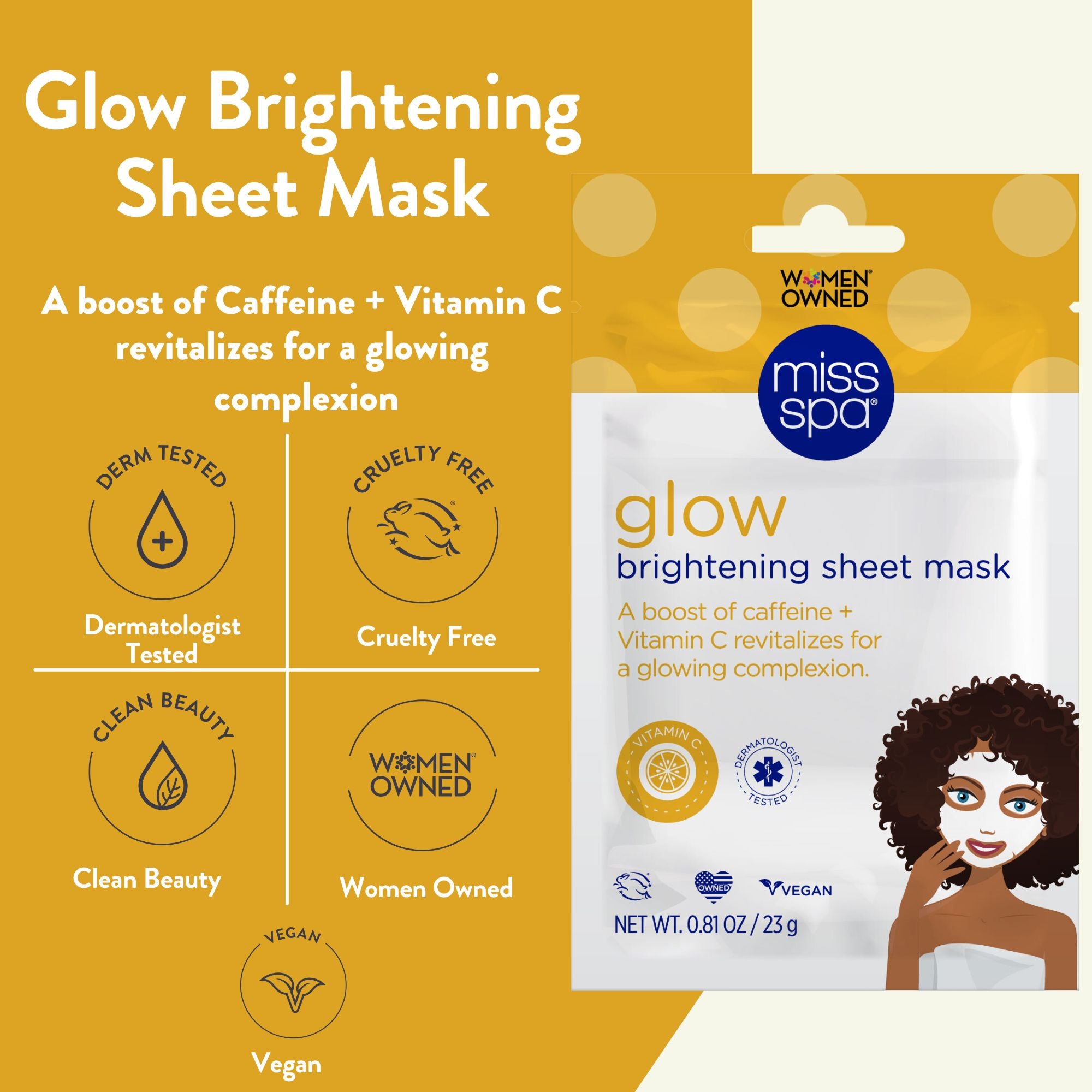 Glow Brightening Sheet Mask 4 Pack