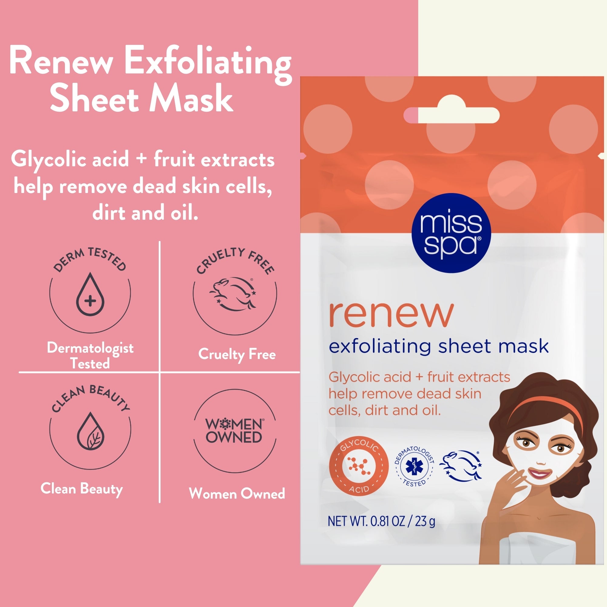 Renew Exfoliating Sheet Mask 4 Pack